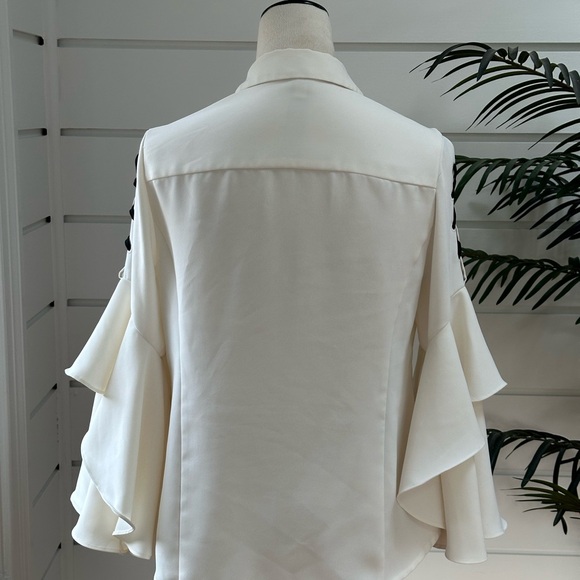 Chico’s Black Label Blouse Size 4-6 (Chicos 00) - Picture 2 of 5